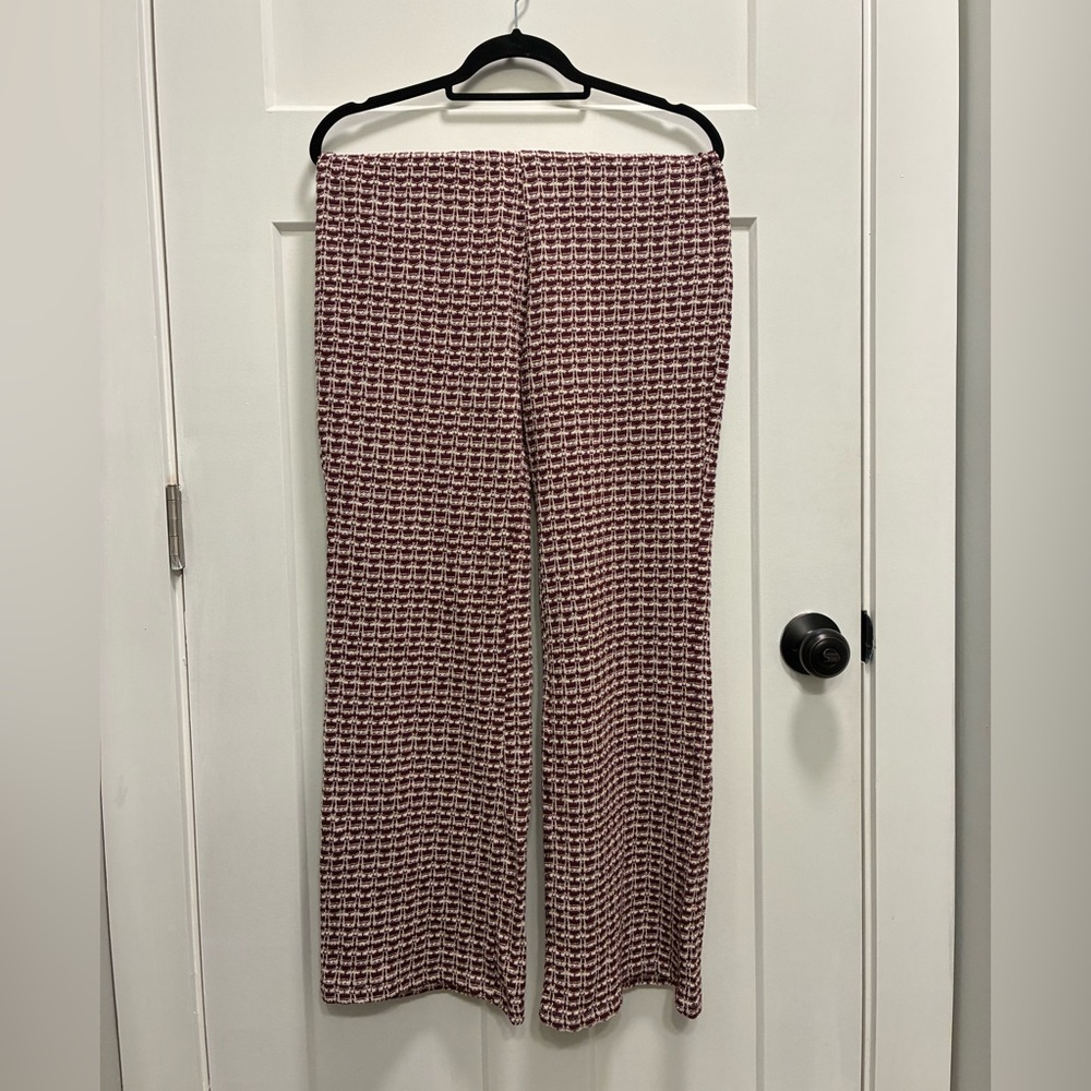 Zara Black and White Wide Leg Pants